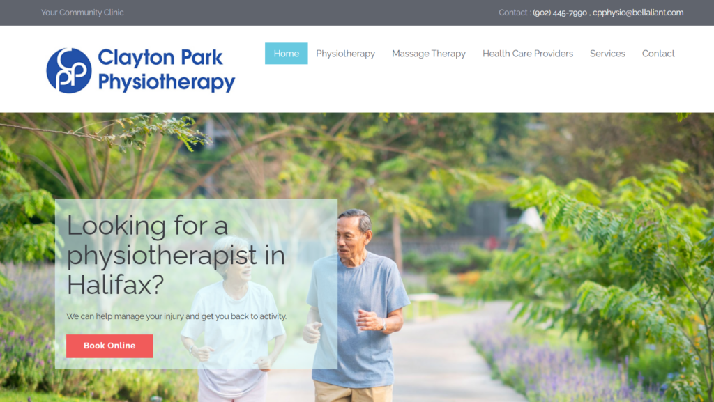 clayton park physiotherapy homepage